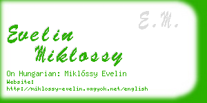 evelin miklossy business card