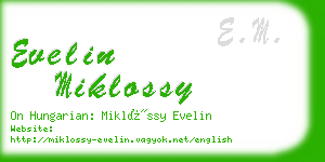 evelin miklossy business card